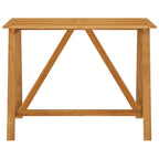 Mesa alta de jardín madera maciza de acacia 140x70x104 cm