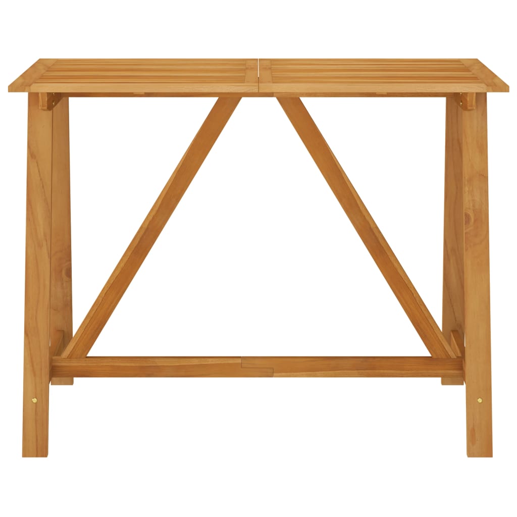 Mesa alta de jardín madera maciza de acacia 140x70x104 cm