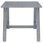 Mesa de comedor de jardín madera maciza acacia gris 88x88x74 cm