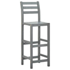 Taburetes de cocina 4 unidades madera maciza de acacia gris