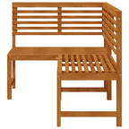 Banco de esquina de jardín madera maciza de acacia 140 cm