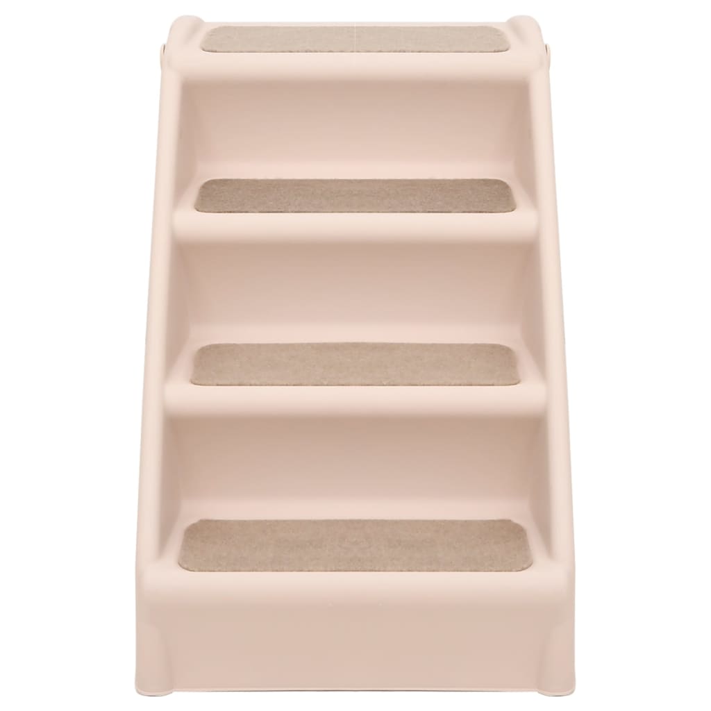 Escalera plegable para perros crema 62x40x49,5 cm