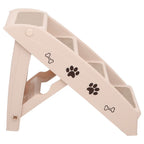 Escalera plegable para perros crema 62x40x49,5 cm