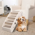 Escalera plegable para perros crema 62x40x49,5 cm