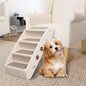 Escalera plegable para perros crema 62x40x49,5 cm