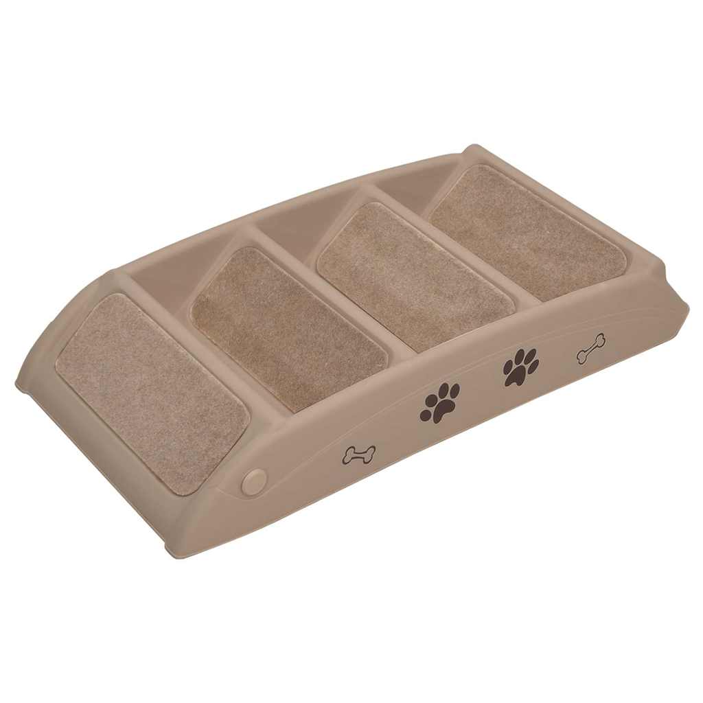 Escalera plegable para perros marrón 62x40x49,5 cm