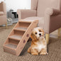 Escada dobrável para cães castanha 62x40x49,5 cm