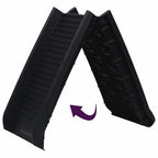 Rampa para perros plegable negra 155,5x40x15,5 cm
