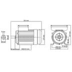 Motor eléctrico monofásico aluminio 1,5kW/2HP 2 polos 2800 RPM