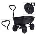 Tilting Garden Trolley 300 kg 75 L Black