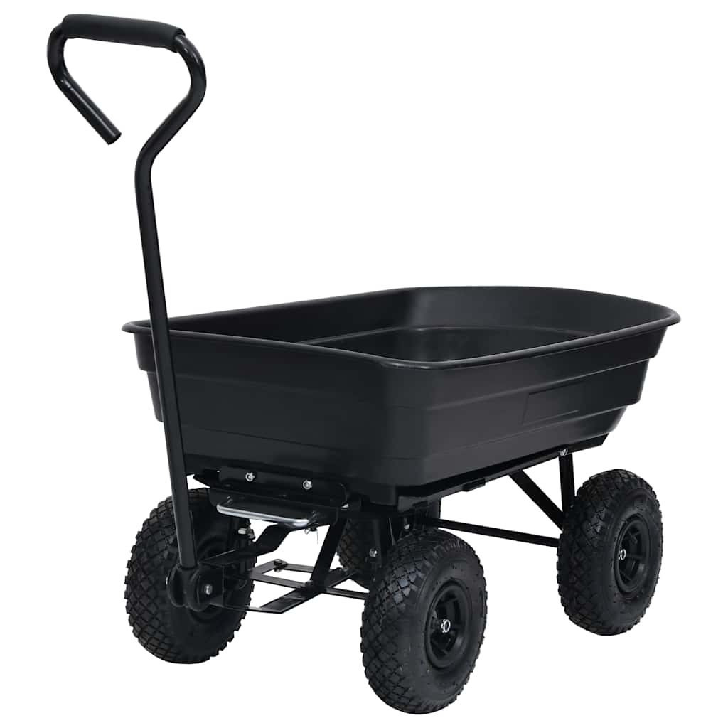 Tilting Garden Trolley 300 kg 75 L Black