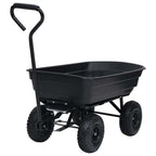 Tilting Garden Trolley 300 kg 75 L Black