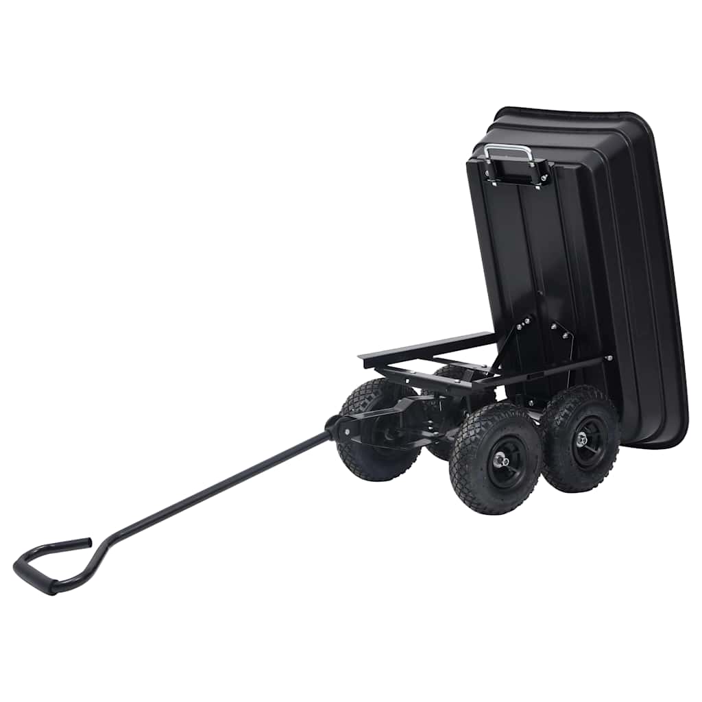Tilting Garden Trolley 300 kg 75 L Black