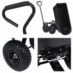 Tilting Garden Trolley 300 kg 75 L Black