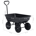 Tilting Garden Trolley 300 kg 75 L Black