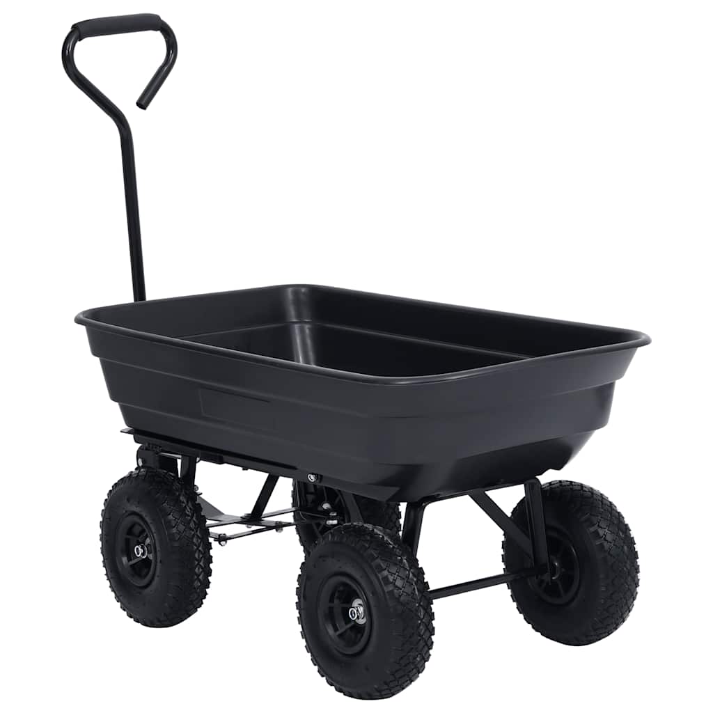 Tilting Garden Trolley 300 kg 75 L Black