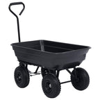 Tilting Garden Trolley 300 kg 75 L Black