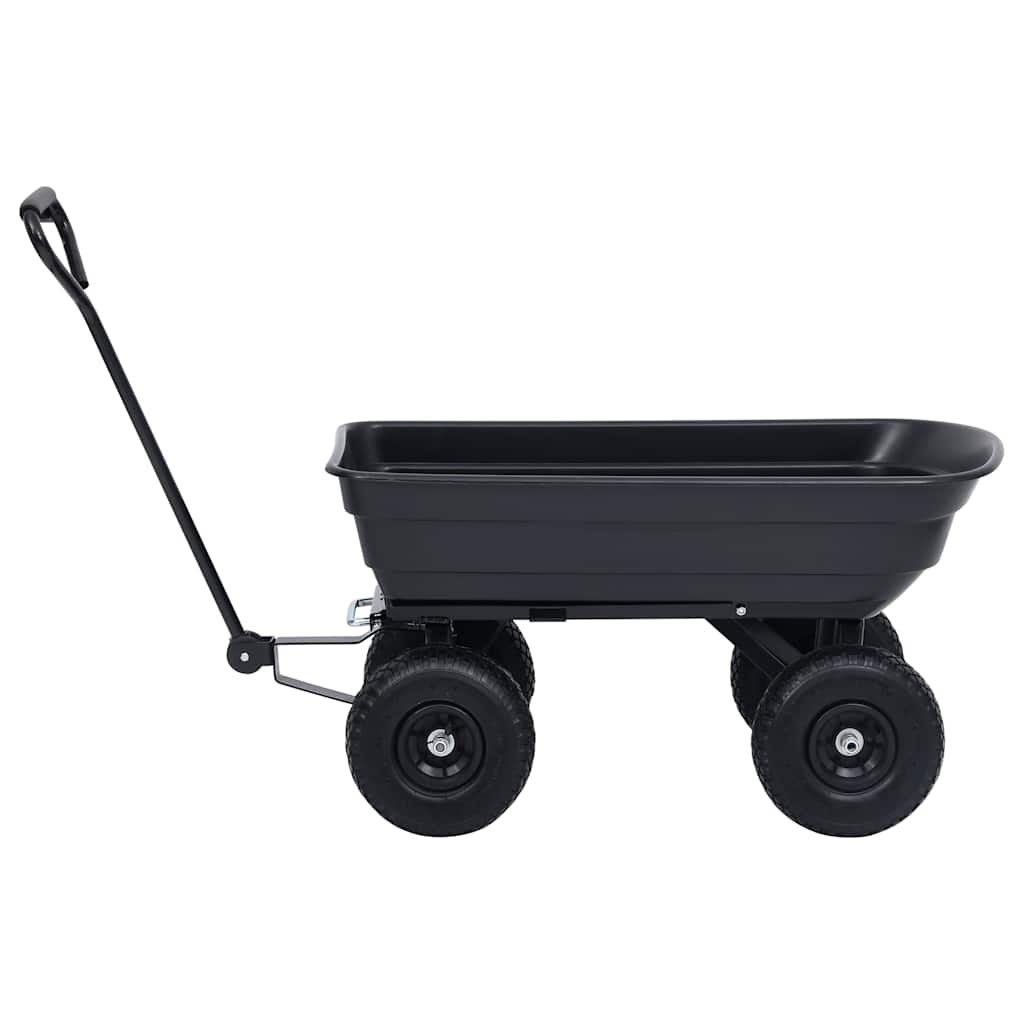 Tilting Garden Trolley 300 kg 75 L Black