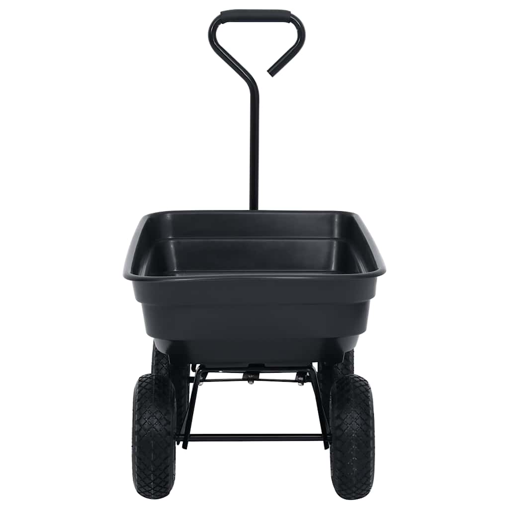 Tilting Garden Trolley 300 kg 75 L Black