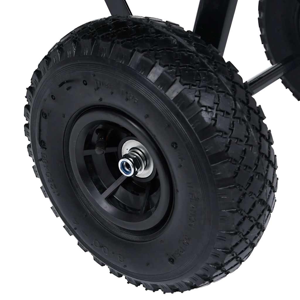 Tilting Garden Trolley 300 kg 75 L Black