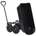 Tilting Garden Trolley 300 kg 75 L Black