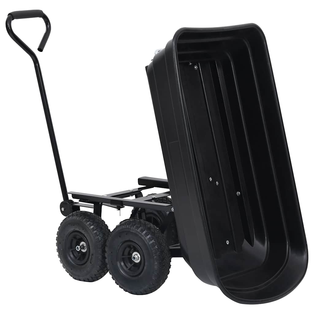 Tilting Garden Trolley 300 kg 75 L Black