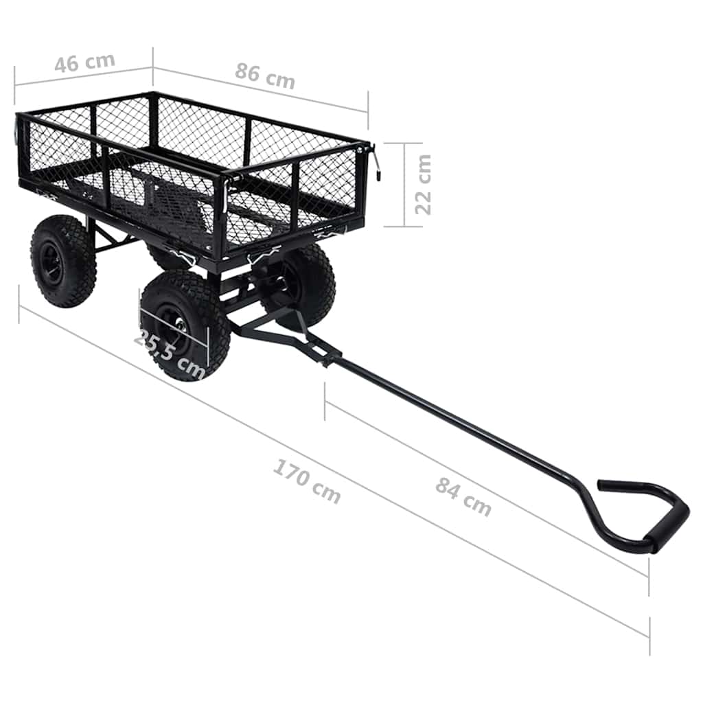 Black Garden Hand Cart 250 kg