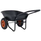 Carretilla negra y naranja 78 L 100 kg