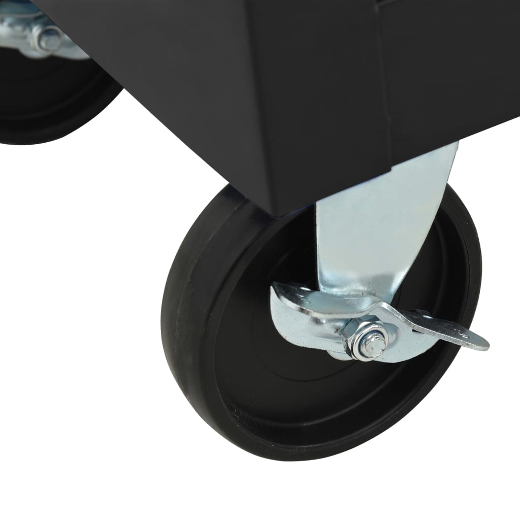 Carro para herramientas con 10 cajones acero negro