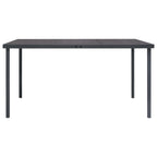Mesa de comedor de jardín acero gris antracita 150x90x74 cm
