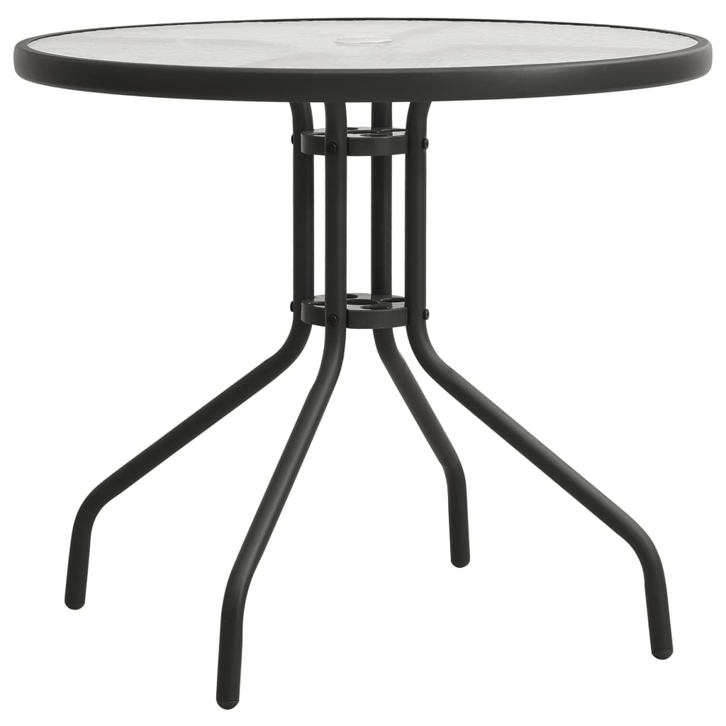 Mesa de jardín bistró de acero gris antracita Ø80x71 cm