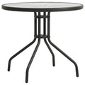 Mesa de jardín bistró de acero gris antracita Ø80x71 cm
