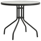 Mesa de jardín bistró de acero gris antracita Ø80x71 cm