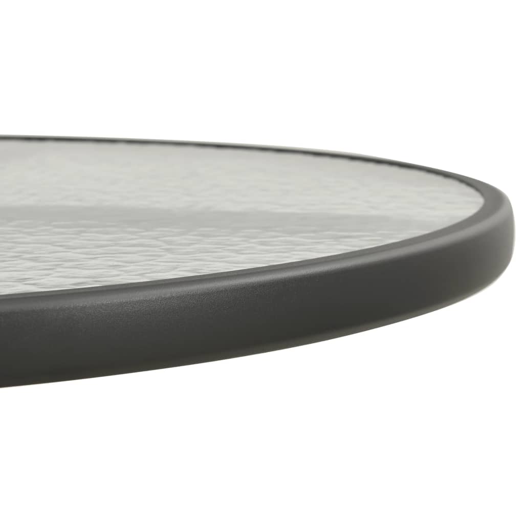 Mesa de jardín bistró de acero gris antracita Ø80x71 cm