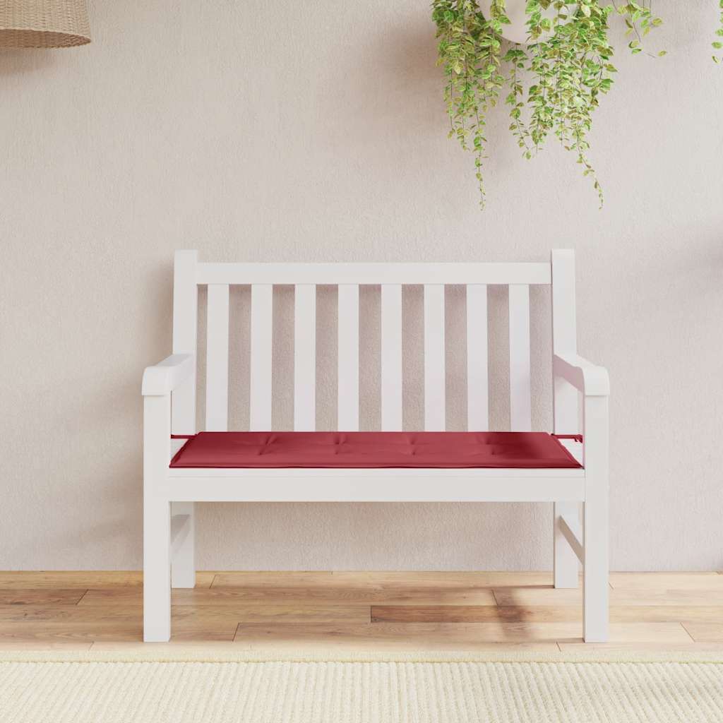 Cojín banco de jardín tela Oxford estampado hojas 100x50x3 cm