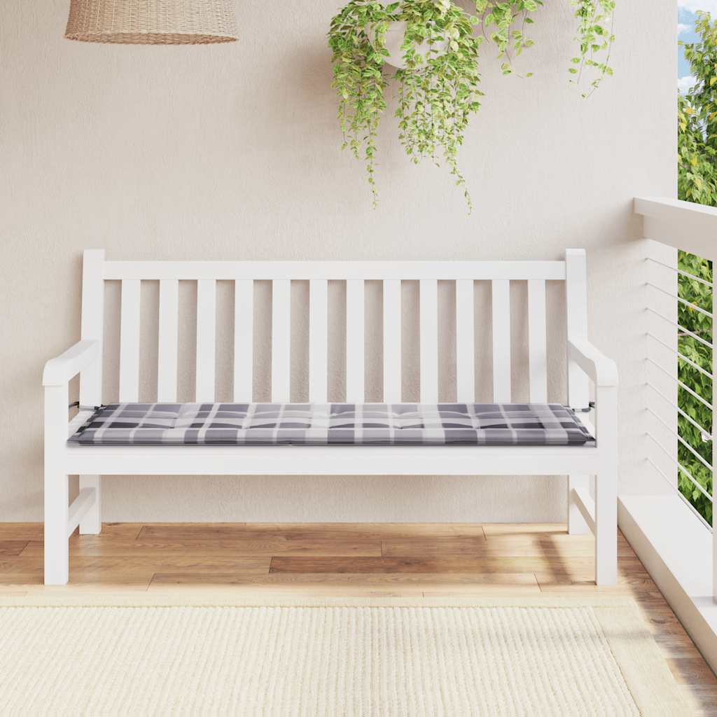 Cojín banco de jardín tela Oxford estampado hojas 100x50x3 cm