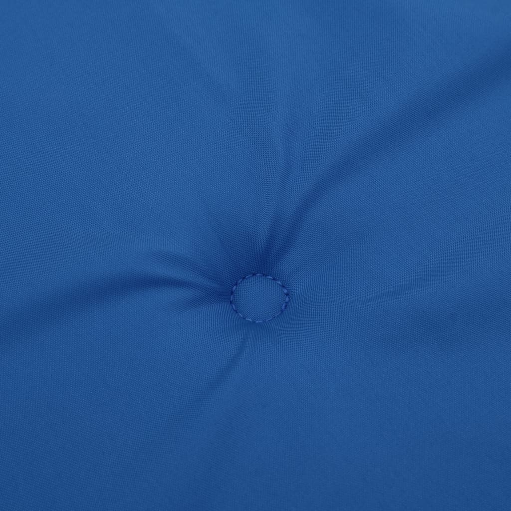 Cojín silla de jardín respaldo alto 2 uds tela azul 120x50x3 cm