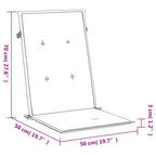 Cojín silla de jardín respaldo alto 2 uds tela azul 120x50x3 cm