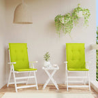 Cojín silla de jardín respaldo alto 2 uds tela azul 120x50x3 cm