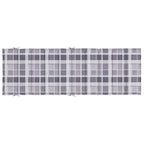 Cojín de tumbona de tela Oxford a cuadros gris 186x58x4 cm