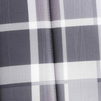 Cojín de tumbona de tela Oxford a cuadros gris 186x58x4 cm