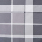 Cojín de tumbona de tela Oxford a cuadros gris 186x58x4 cm