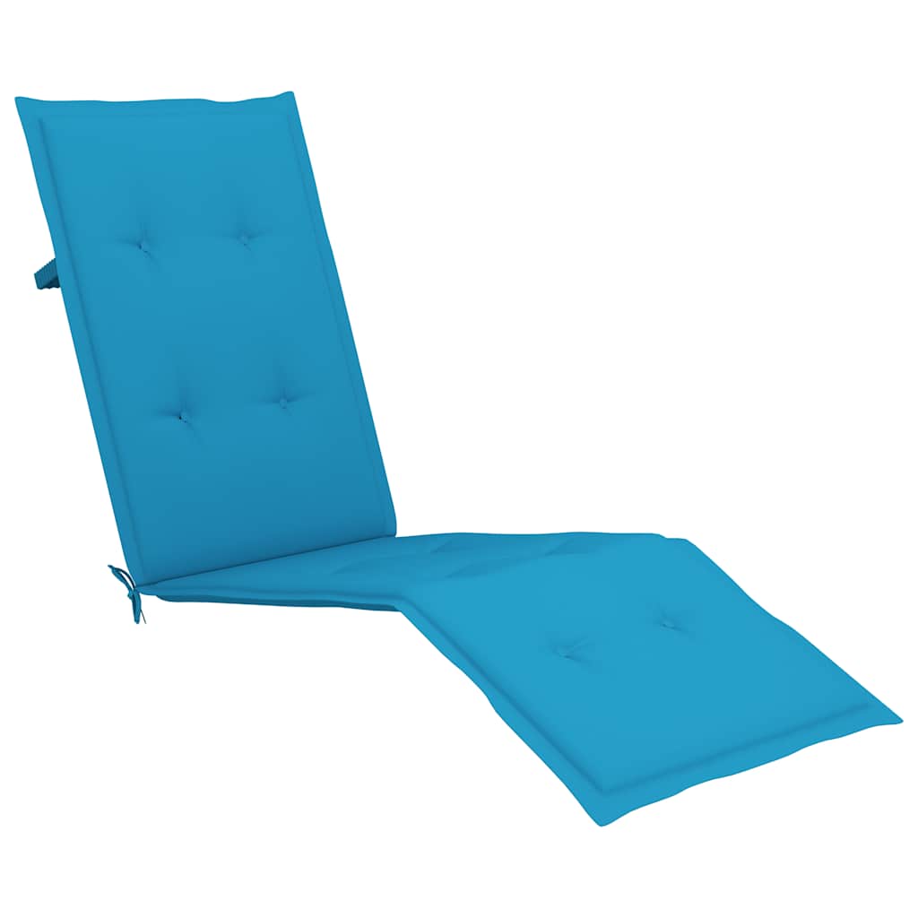 Cojín para tumbona azul (75+105)x50x4 cm
