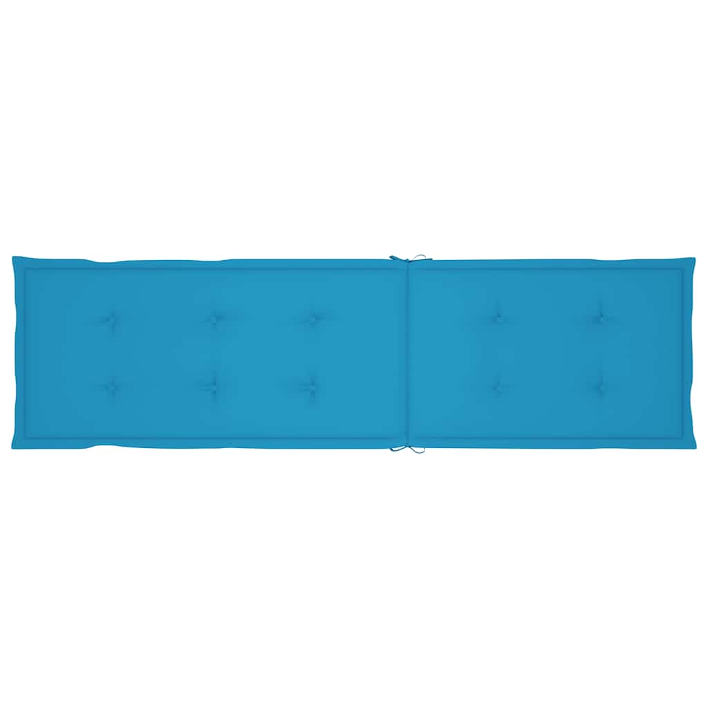 Cojín para tumbona azul (75+105)x50x4 cm