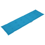 Cojín para tumbona azul (75+105)x50x4 cm