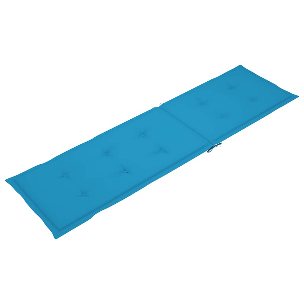 Cojín para tumbona azul (75+105)x50x4 cm