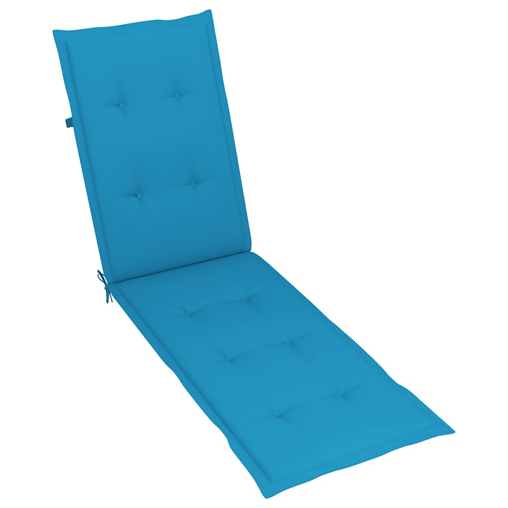 Cojín para tumbona azul (75+105)x50x4 cm