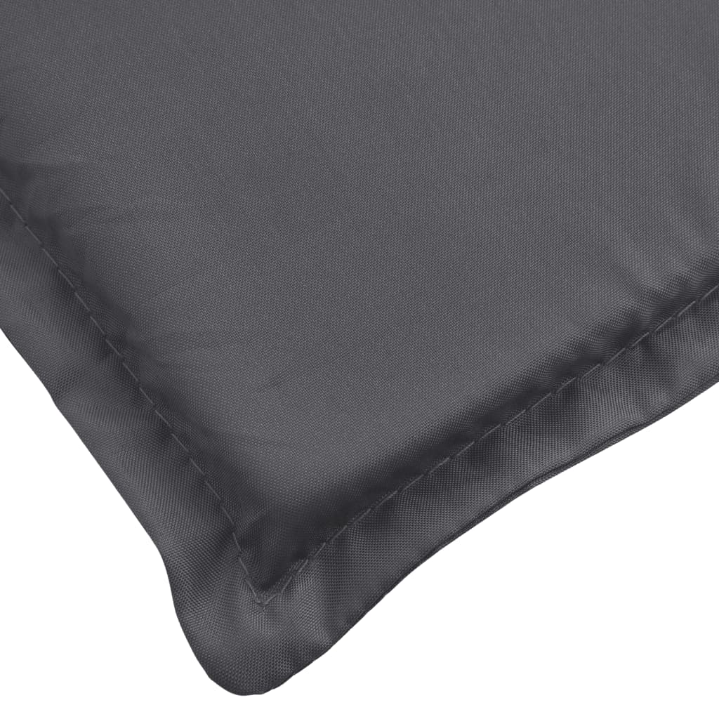 Cojín de tumbona de tela Oxford gris antracita 200x50x3 cm