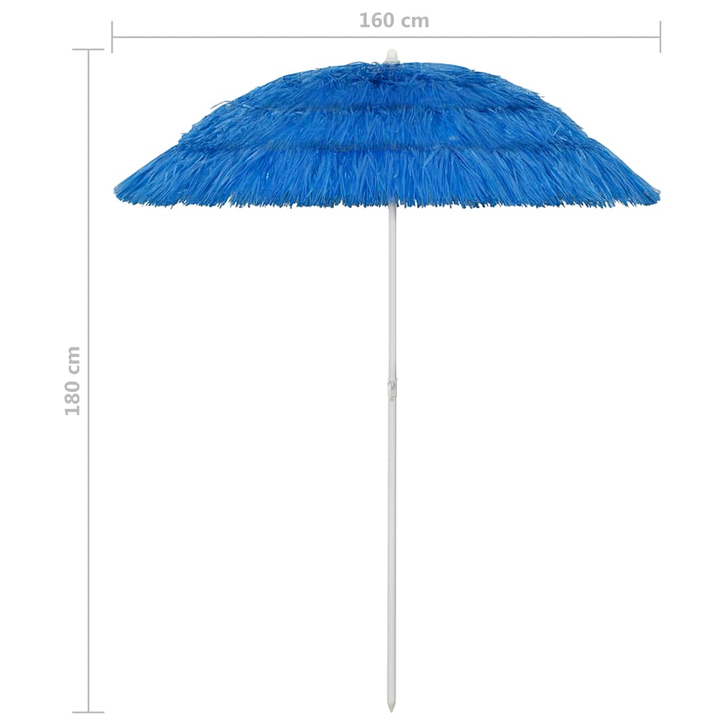 Sombrilla de playa Hawaii azul 180 cm