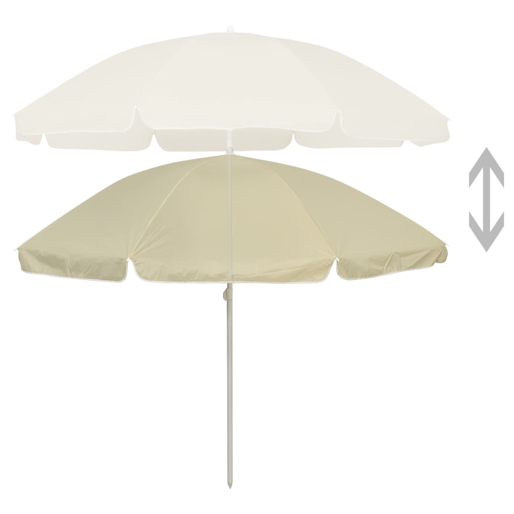 Sombrilla de playa amarillo arena 240 cm